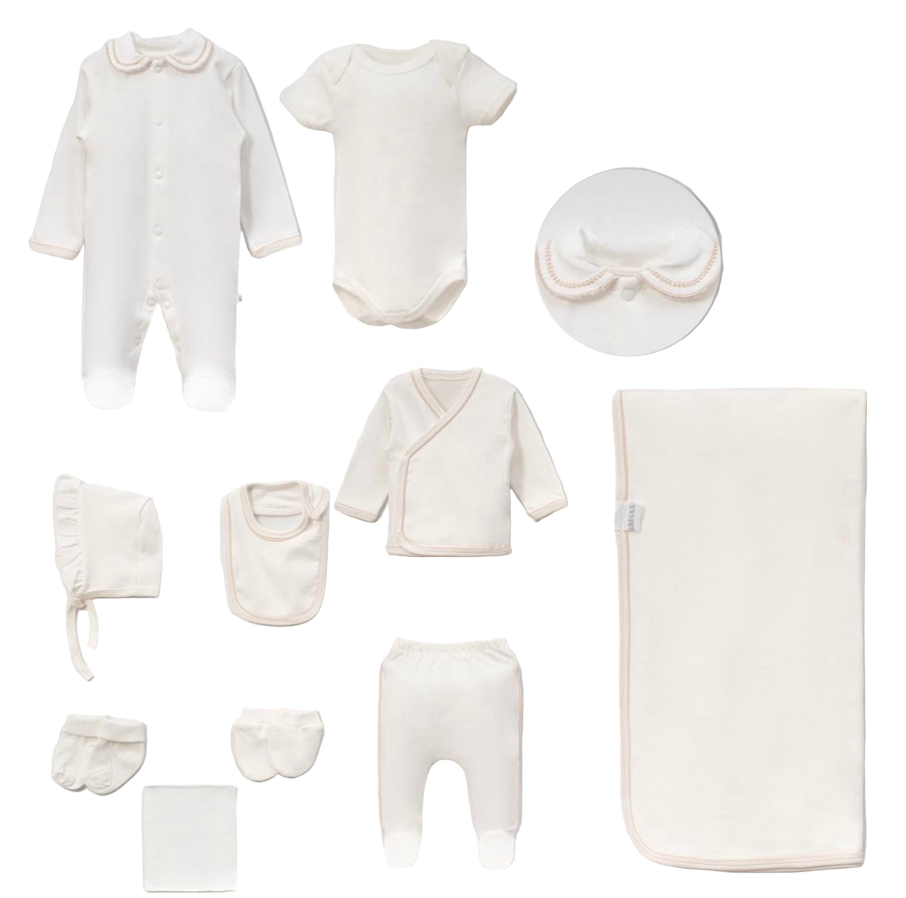 Pure Ivory Newborn Set – 10 delig