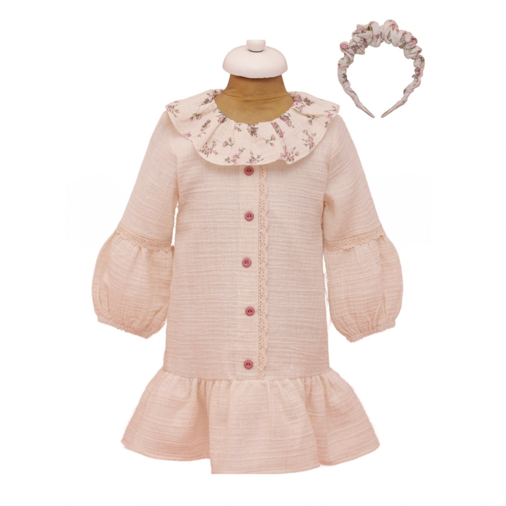 De Lavendel Ruffle – Jurk & Haarband Set
