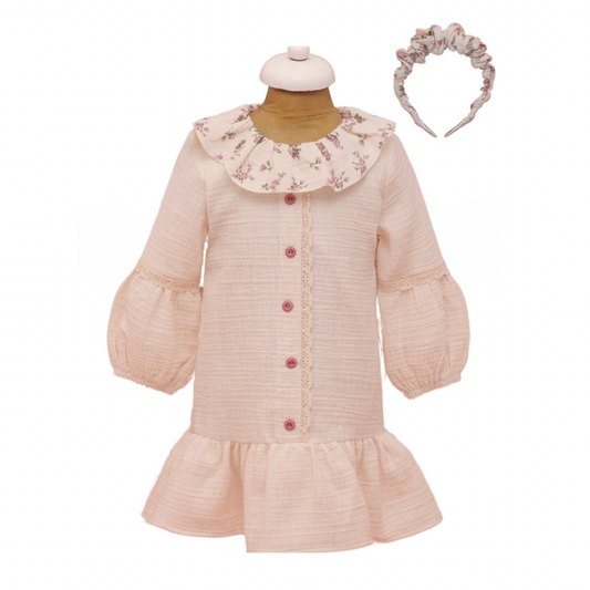 De Lavendel Ruffle – Jurk & Haarband Set