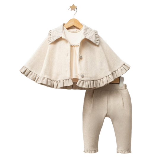 Liya Beige Luxe Cape